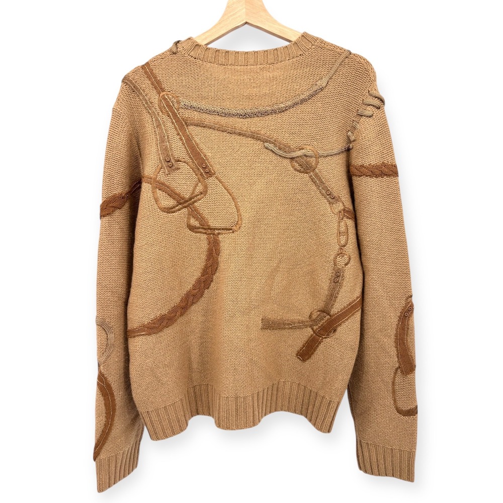 NWT Ralph Lauren Collection Bridle Crewneck Wool Jumper Purple Label Size Large - Picture 14 of 15